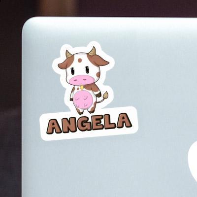 Cow Sticker Angela Laptop Image