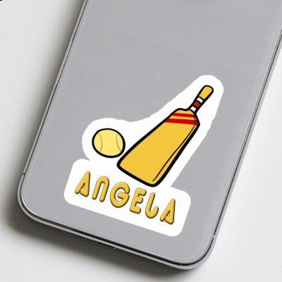 Angela Sticker Cricket Bat Image