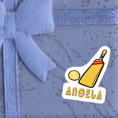 Angela Sticker Cricket Bat Laptop Image