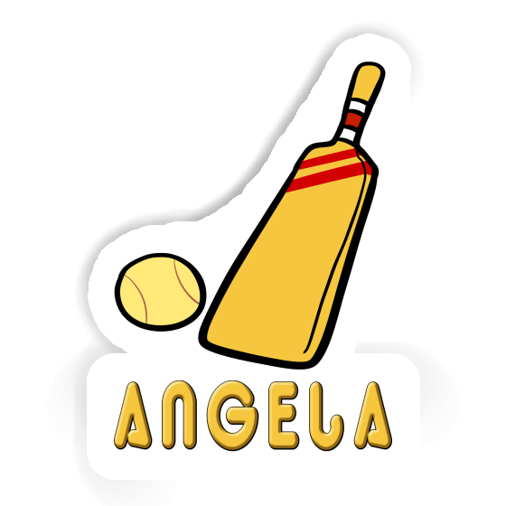 Angela Sticker Cricket Bat Image