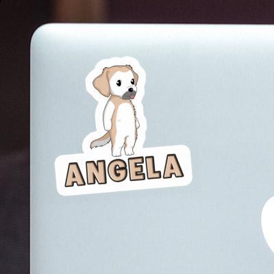 Sticker Golden Yellow Angela Laptop Image
