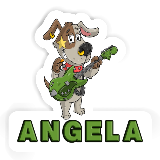 Angela Sticker Gitarrist Notebook Image