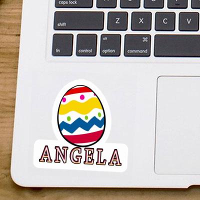 Angela Autocollant Oeuf de Pâques Laptop Image
