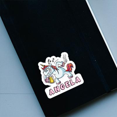 Licorne en fête Autocollant Angela Laptop Image