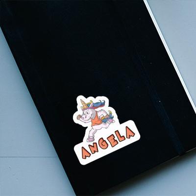 Sticker Angela Läuferin Notebook Image