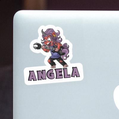 Aufkleber Rockendes Einhorn Angela Laptop Image