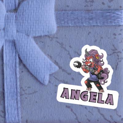 Aufkleber Rockendes Einhorn Angela Notebook Image