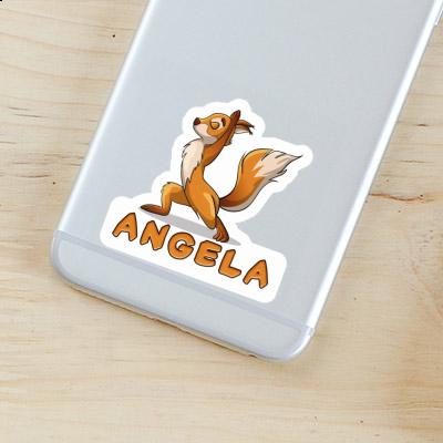 Aufkleber Angela Yoga-Eichhörnchen Laptop Image