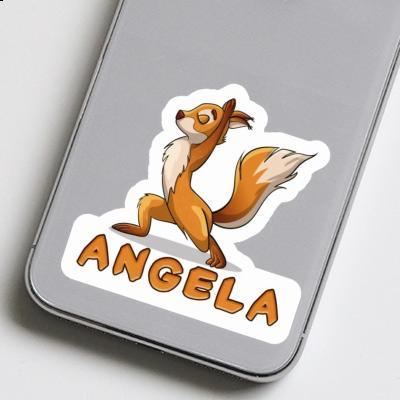 Aufkleber Angela Yoga-Eichhörnchen Notebook Image