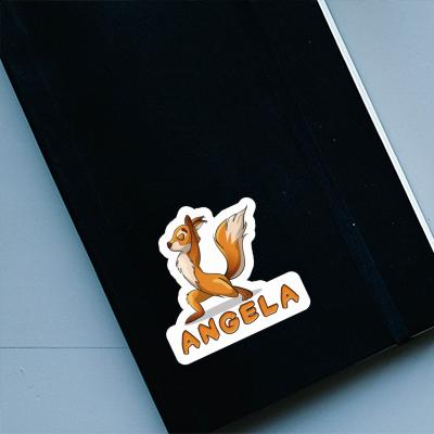 Aufkleber Angela Yoga-Eichhörnchen Notebook Image