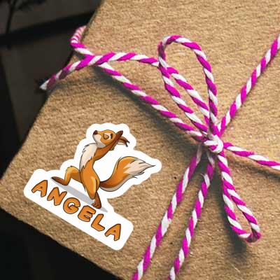 Aufkleber Angela Yoga-Eichhörnchen Gift package Image