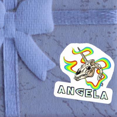 Sticker Angela Unicorn Skull Notebook Image