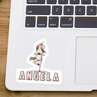 Angela Sticker Yoga-Einhorn Notebook Image
