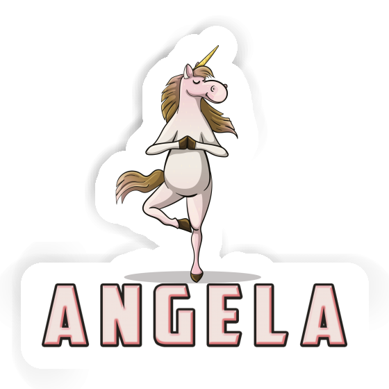 Yoga Unicorn Sticker Angela Notebook Image