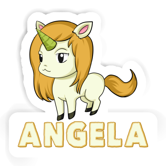 Angela Sticker Unicorn Laptop Image