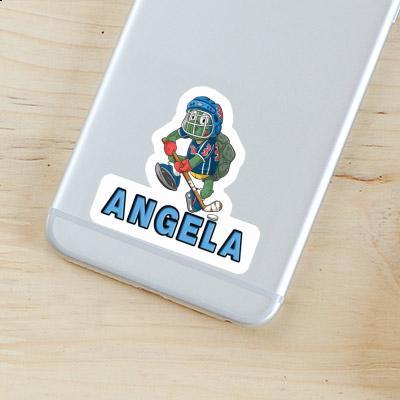 Angela Sticker Ice-Hockey Player Laptop Image