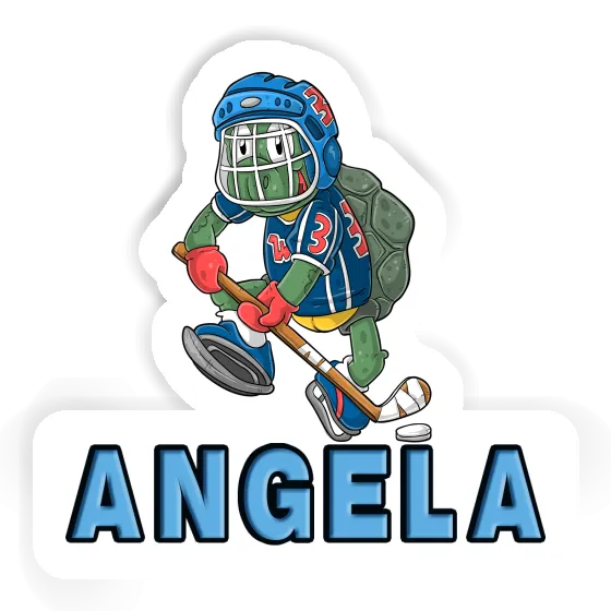 Angela Sticker Ice-Hockey Player Notebook Image