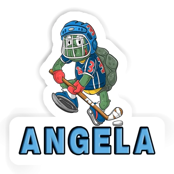 Angela Sticker Ice-Hockey Player Laptop Image