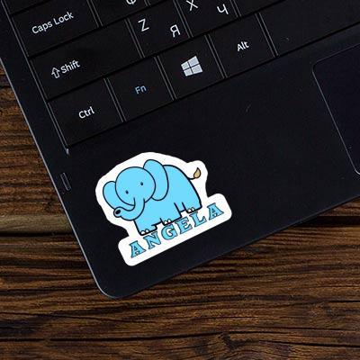 Elephant Sticker Angela Laptop Image