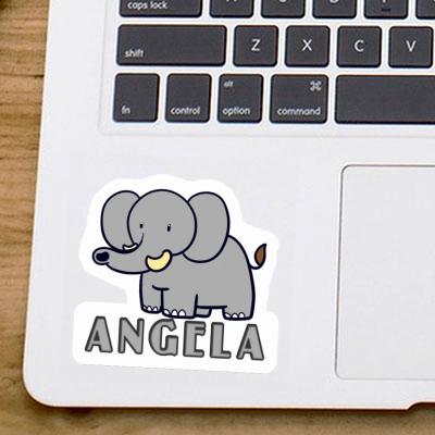 Autocollant Éléphant Angela Notebook Image