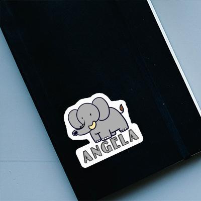 Angela Aufkleber Elefant Notebook Image