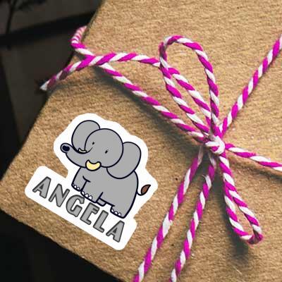 Angela Aufkleber Elefant Notebook Image