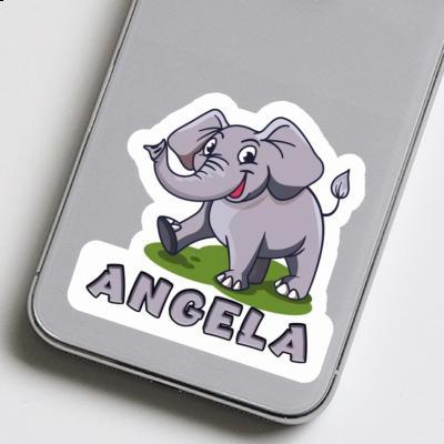 Elefant Aufkleber Angela Laptop Image