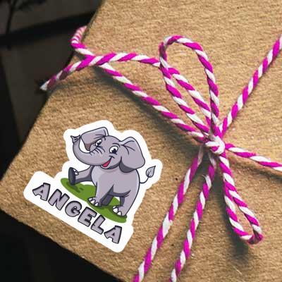 Elefant Aufkleber Angela Notebook Image