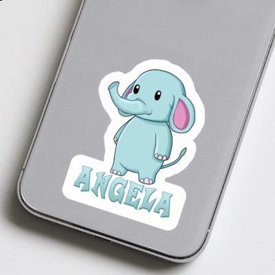 Aufkleber Elefant Angela Laptop Image