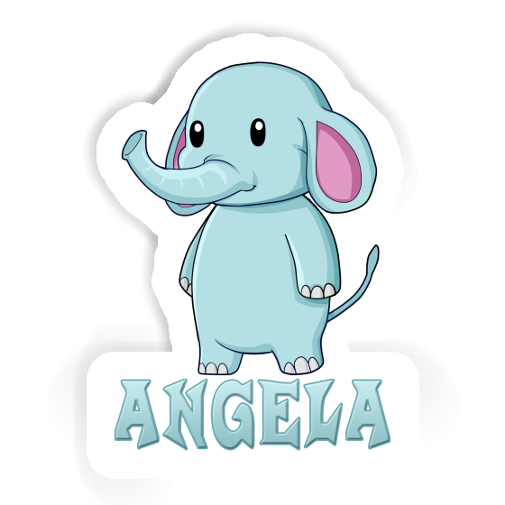 Aufkleber Elefant Angela Notebook Image