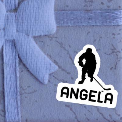 Hockey Player Sticker Angela Laptop Image