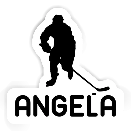 Hockey Player Sticker Angela Notebook Image