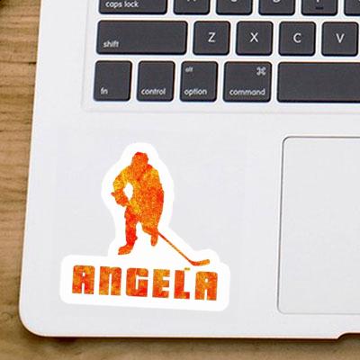 Eishockeyspieler Sticker Angela Notebook Image