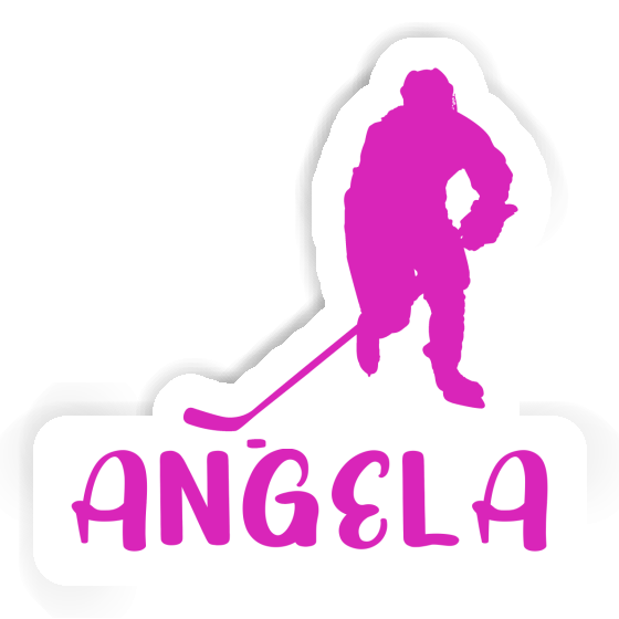 Sticker Hockey Player Angela Notebook Image