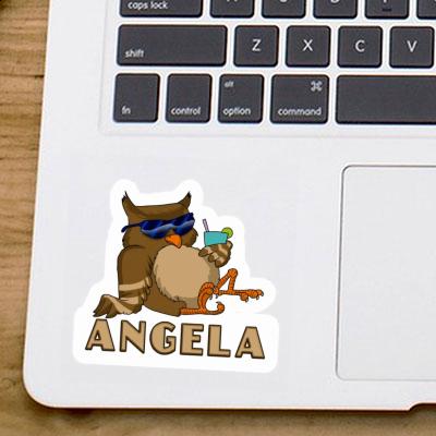 Sticker Angela Cool Owl Notebook Image