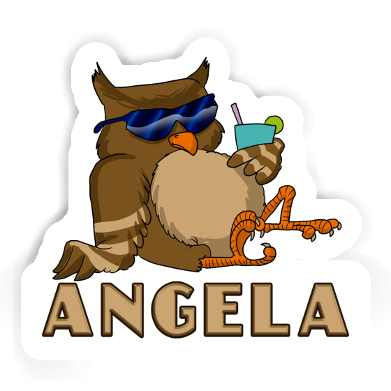 Sticker Angela Cool Owl Laptop Image
