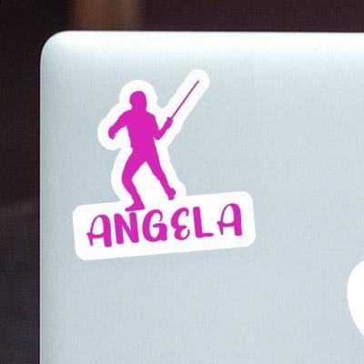 Angela Aufkleber Fechter Laptop Image