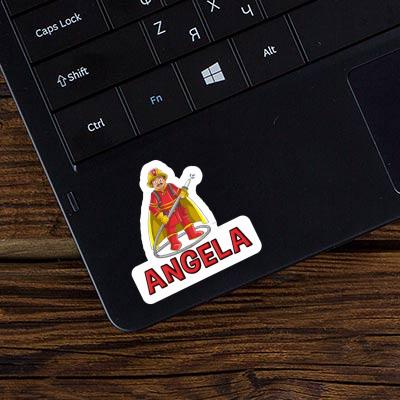 Firefighter Sticker Angela Laptop Image