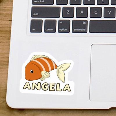 Fisch Aufkleber Angela Laptop Image