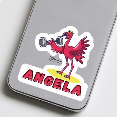 Sticker Angela Weight Lifter Notebook Image