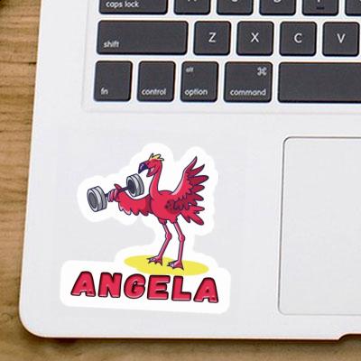 Gewichtheber Aufkleber Angela Laptop Image