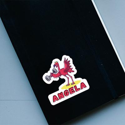 Autocollant Angela Haltérophilie Notebook Image