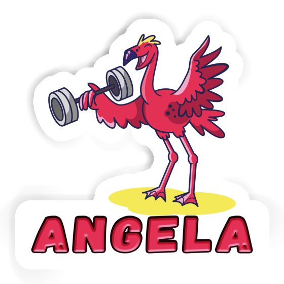 Gewichtheber Aufkleber Angela Laptop Image
