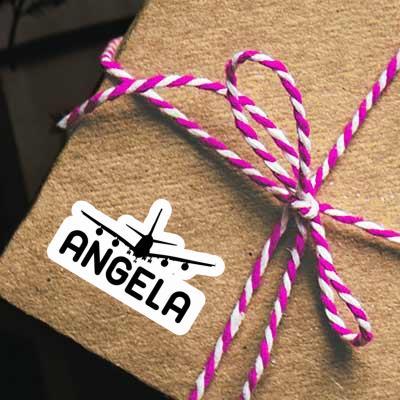 Sticker Angela Airplane Gift package Image