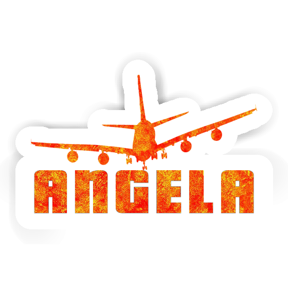 Airplane Sticker Angela Notebook Image