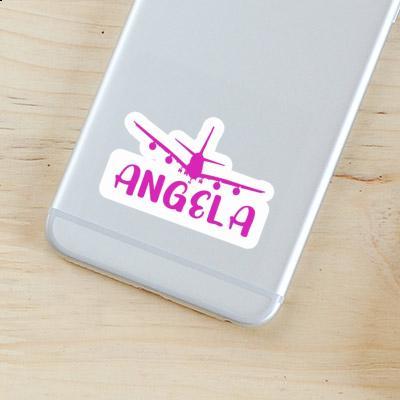 Sticker Angela Flugzeug Laptop Image