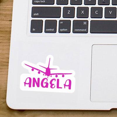 Angela Autocollant Avion Laptop Image