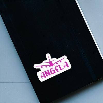 Sticker Angela Flugzeug Notebook Image