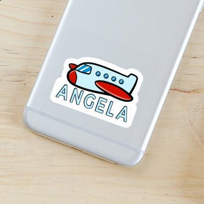 Angela Sticker Airplane Image