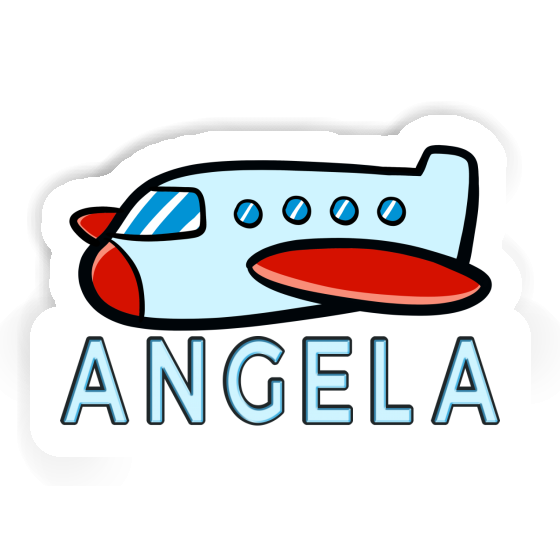 Sticker Angela Flugzeug Laptop Image